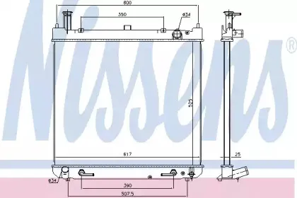 646947 NISSENS Радиатор, охлаждение двигателя