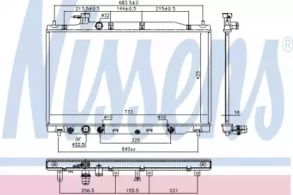 681407 NISSENS Радиатор, охлаждение двигателя