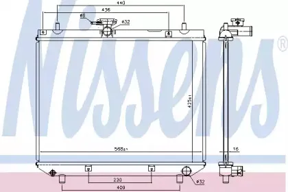 617555 NISSENS Радиатор, охлаждение двигателя