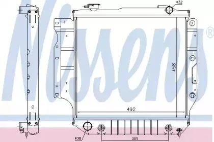 61036 NISSENS Радиатор, охлаждение двигателя
