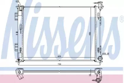 675052 NISSENS Радиатор, охлаждение двигателя