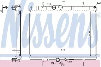 636039 NISSENS Радиатор, охлаждение двигателя