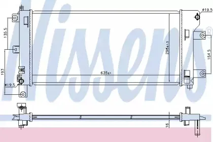 68773 NISSENS Радиатор, охлаждение двигателя