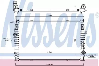 636042 NISSENS Радиатор, охлаждение двигателя