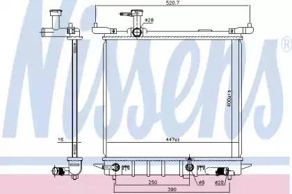 68755 NISSENS Радиатор, охлаждение двигателя