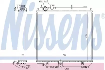 646929 NISSENS Радиатор, охлаждение двигателя