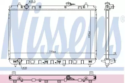 666212 NISSENS Радиатор, охлаждение двигателя