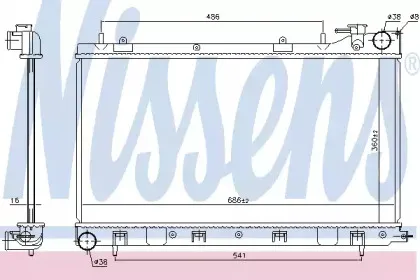 64122 NISSENS Радиатор, охлаждение двигателя