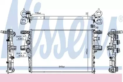 61988 NISSENS Радиатор, охлаждение двигателя