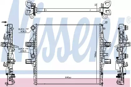 61989 NISSENS Радиатор, охлаждение двигателя