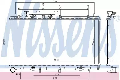 67739 NISSENS Радиатор, охлаждение двигателя