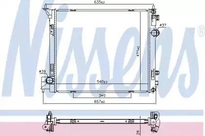 68786 NISSENS Радиатор, охлаждение двигателя