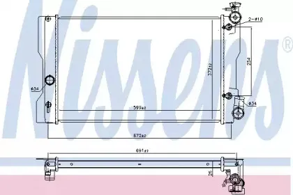 606164 NISSENS Радиатор, охлаждение двигателя