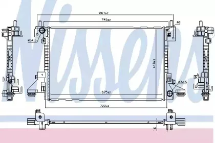 630766 NISSENS Радиатор, охлаждение двигателя