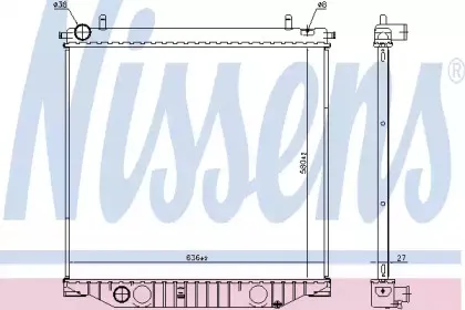 616912 NISSENS Радиатор, охлаждение двигателя
