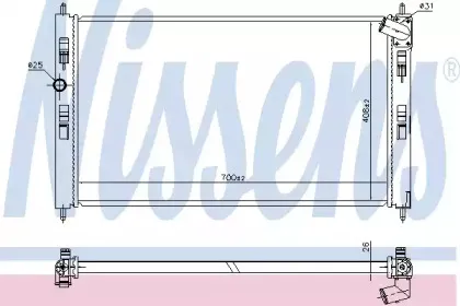 636032 NISSENS Радиатор, охлаждение двигателя