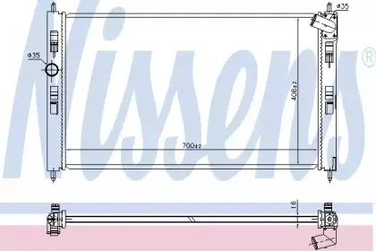 636033 NISSENS Радиатор, охлаждение двигателя