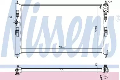 636034 NISSENS Радиатор, охлаждение двигателя