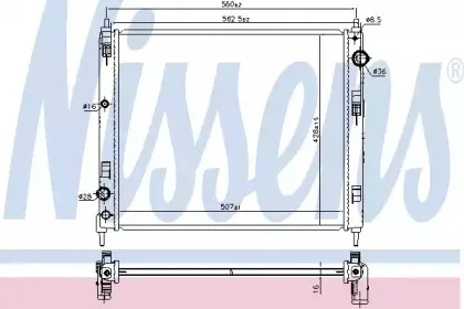 606119 NISSENS Радиатор, охлаждение двигателя