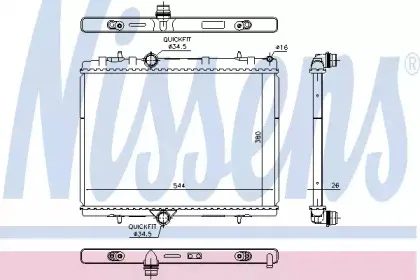 636029 NISSENS Радиатор, охлаждение двигателя