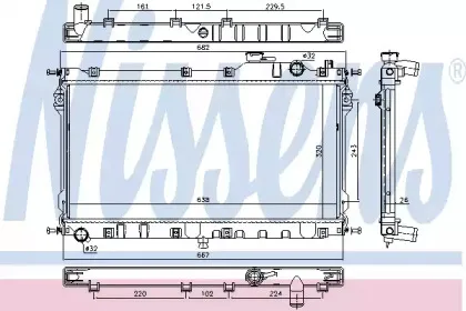 68559 NISSENS Радиатор, охлаждение двигателя