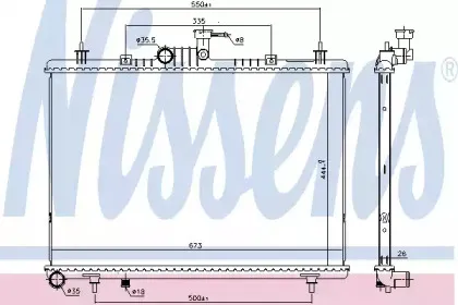 637643 NISSENS Радиатор, охлаждение двигателя