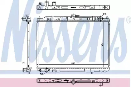 606160 NISSENS Радиатор, охлаждение двигателя