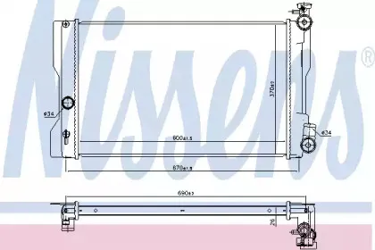 646934 NISSENS Радиатор, охлаждение двигателя