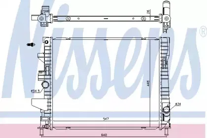 606446 NISSENS Радиатор, охлаждение двигателя