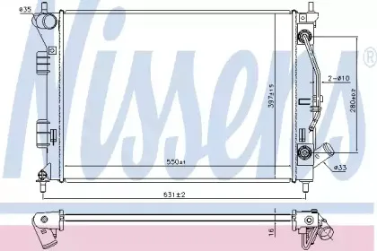 675038 NISSENS Радиатор, охлаждение двигателя