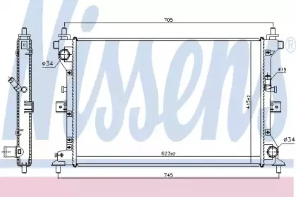 606148 NISSENS Радиатор, охлаждение двигателя