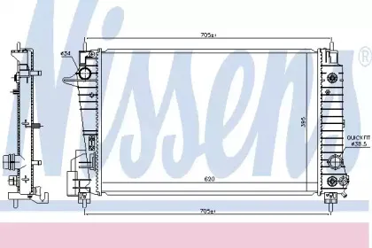 606427 NISSENS Радиатор, охлаждение двигателя