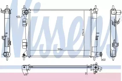 675072 NISSENS Радиатор, охлаждение двигателя
