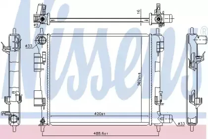 675024 NISSENS Радиатор, охлаждение двигателя