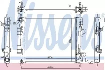 675025 NISSENS Радиатор, охлаждение двигателя