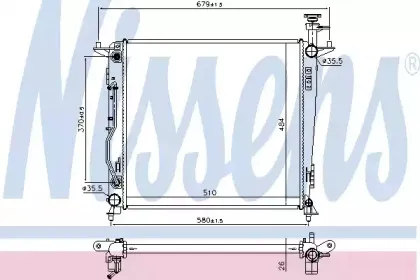 666234 NISSENS Радиатор, охлаждение двигателя