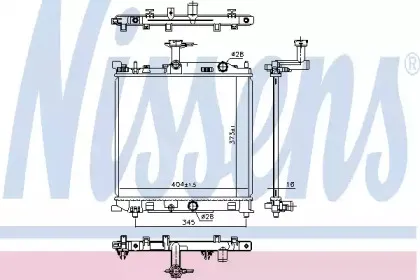 641777 NISSENS Радиатор, охлаждение двигателя