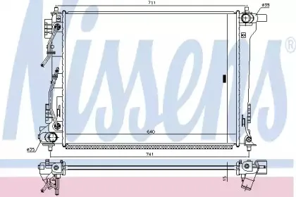 666233 NISSENS Радиатор, охлаждение двигателя