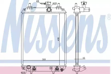 617548 NISSENS Радиатор, охлаждение двигателя