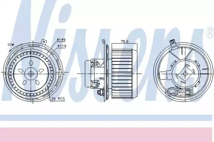 87185 NISSENS Вентилятор салона
