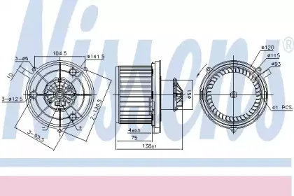 87380 NISSENS Вентилятор салона
