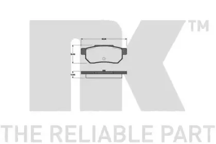 222608 NK Комплект тормозных колодок, дисковый тормоз