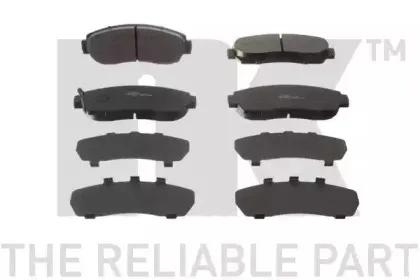 222645 NK Комплект тормозных колодок, дисковый тормоз