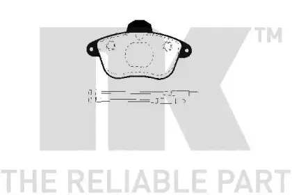 223725 NK Комплект тормозных колодок, дисковый тормоз