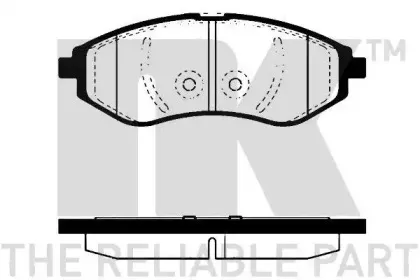 225007 NK Комплект тормозных колодок, дисковый тормоз