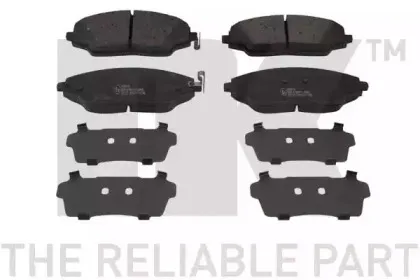 225018 NK Комплект тормозных колодок, дисковый тормоз