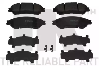 225226 NK Комплект тормозных колодок, дисковый тормоз