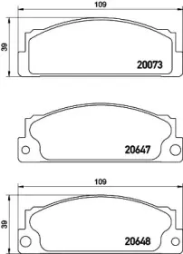 T6025 PAGID Комплект тормозных колодок, дисковый тормоз
