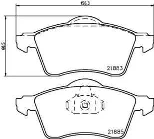 T1107 PAGID Комплект тормозных колодок, дисковый тормоз