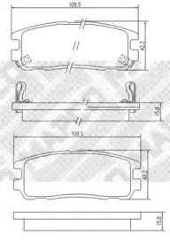 6683 MAPCO Комплект тормозных колодок, дисковый тормоз
